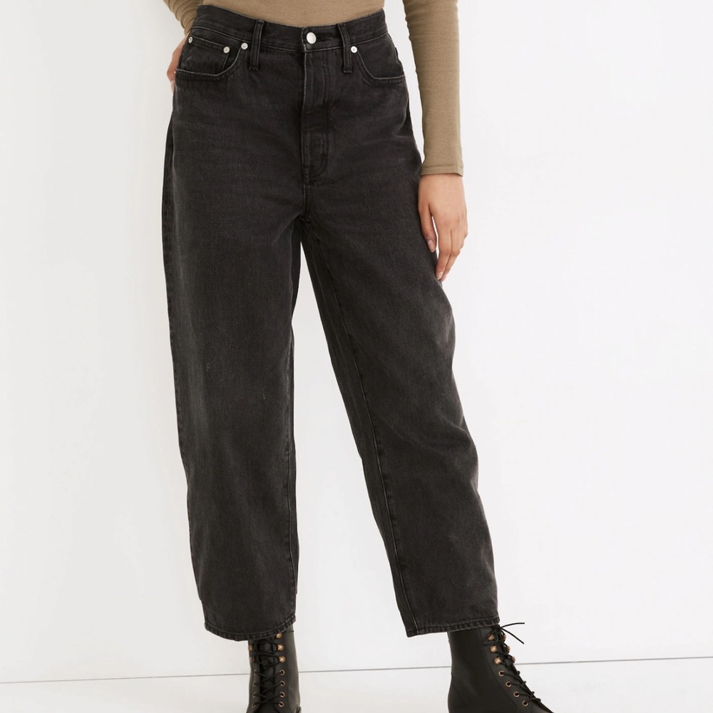 Madewell Balloon Jeans Black High-Waisted Jeans 24